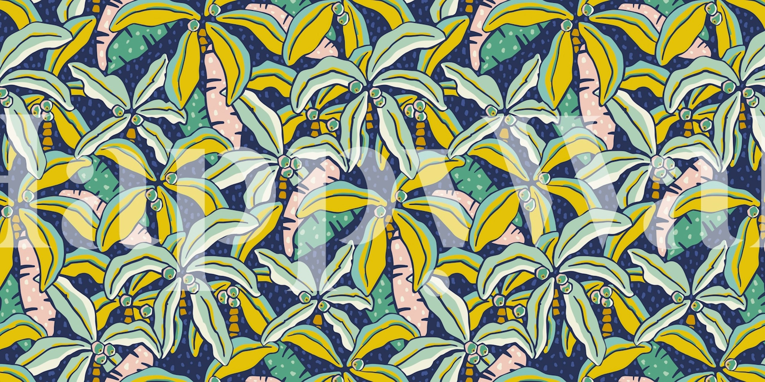 Ταπετσαρία τροπικής παλμής σε μπάνιο