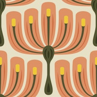 Blooming Vintage Vibes in Peach - S ταπετσαρία