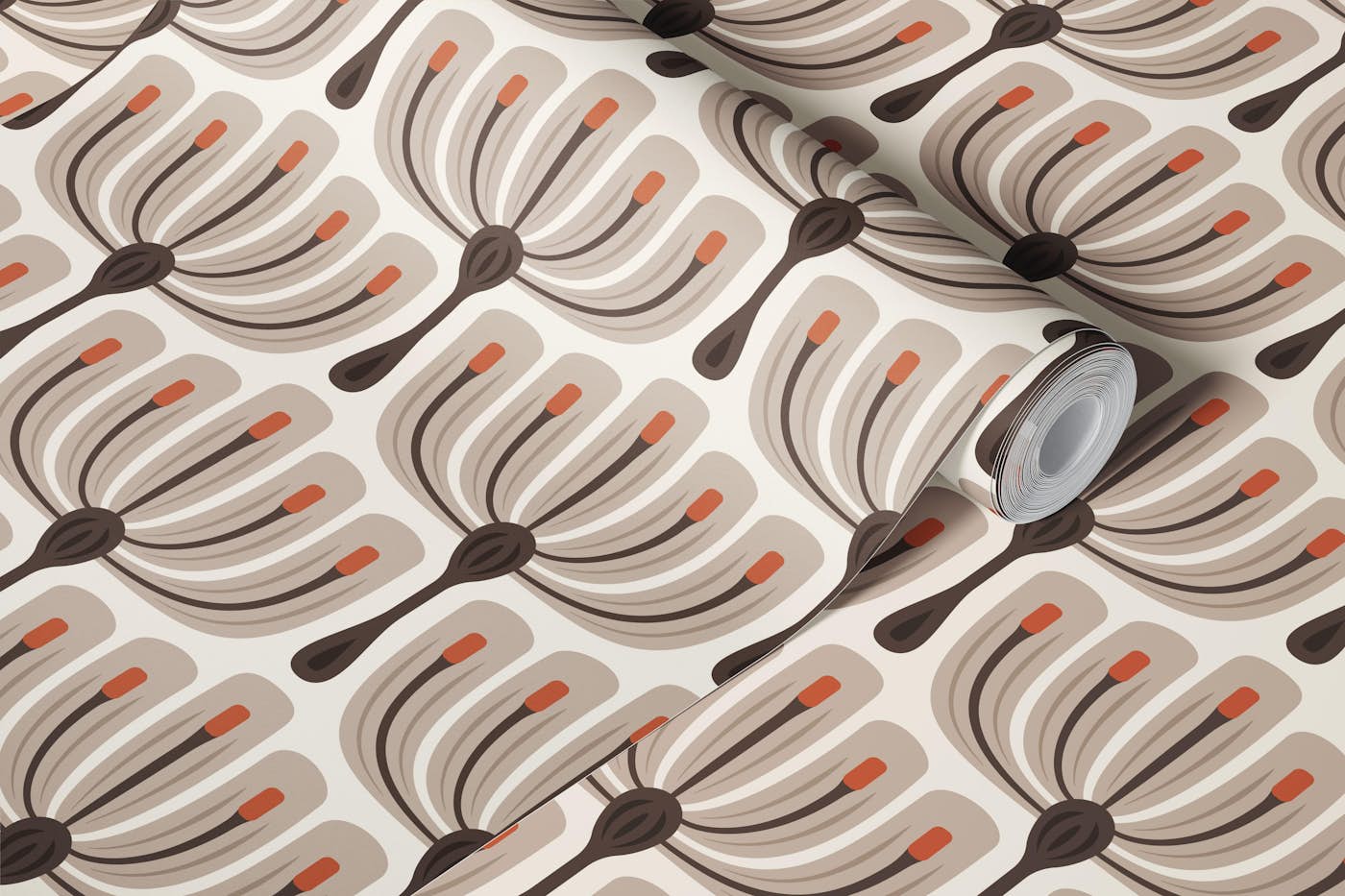 Blooming Vintage Vibes in Beige - S wallpaper roll