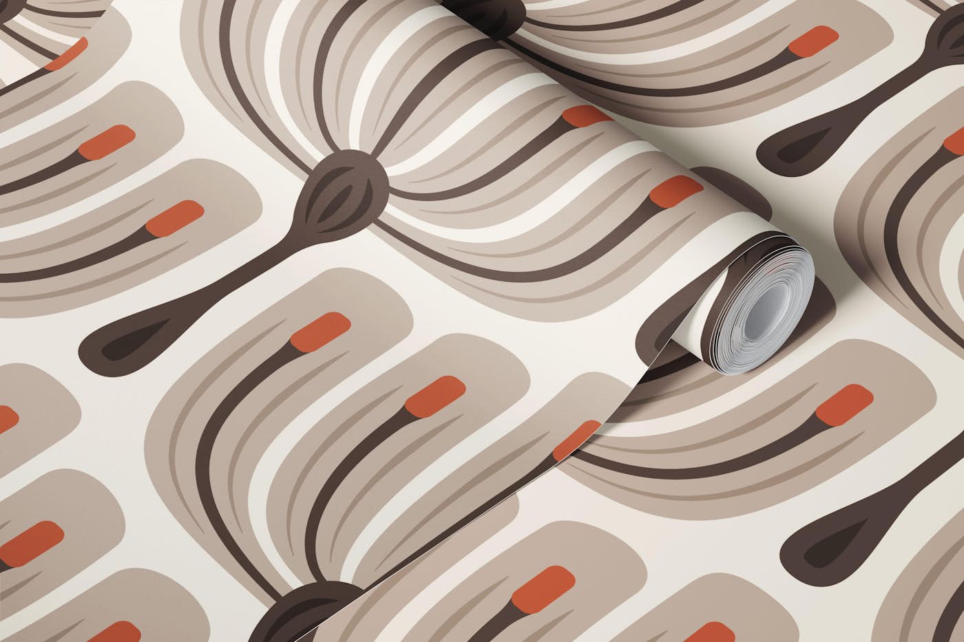 Blooming Vintage Vibes in Beige - L wallpaper roll