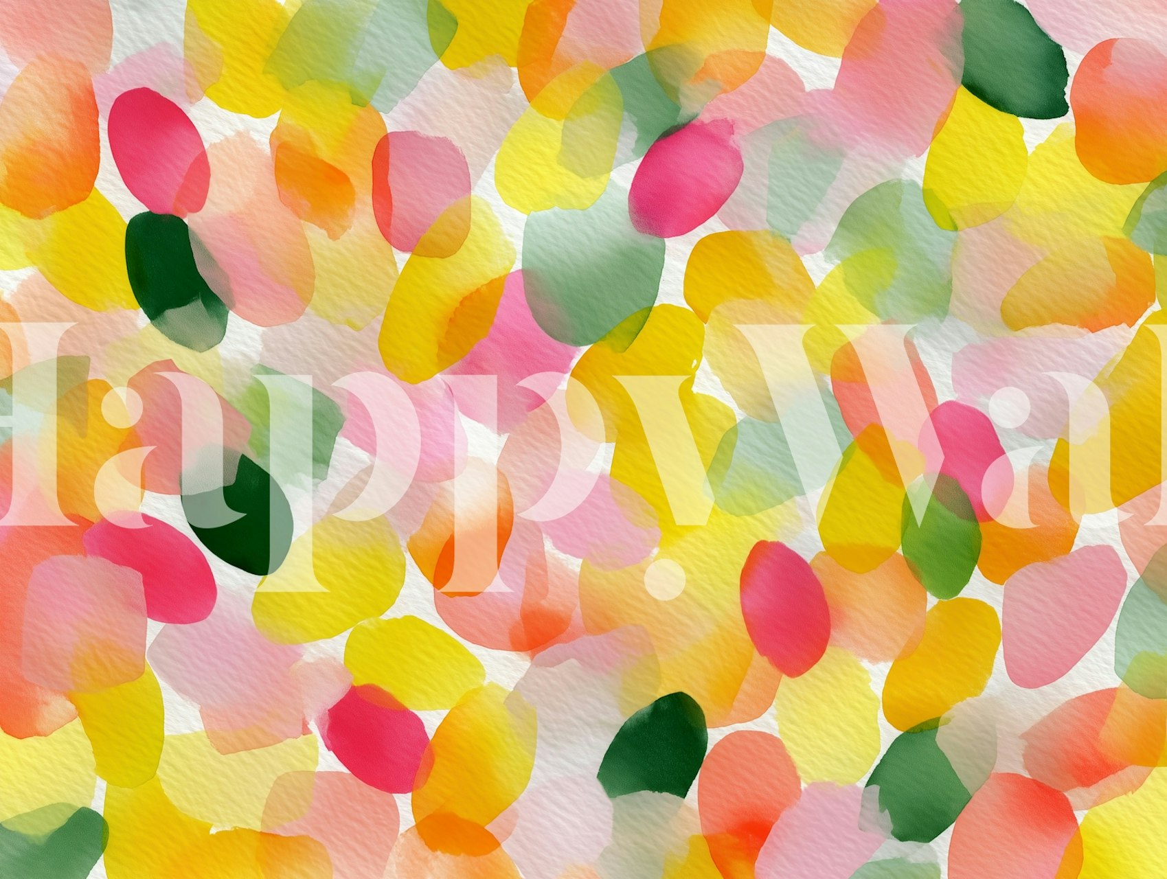 Bright Artistic Watercolor wallpaper in a room