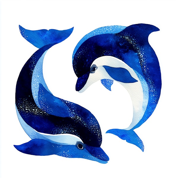 Oceanic Dance of Dolphins