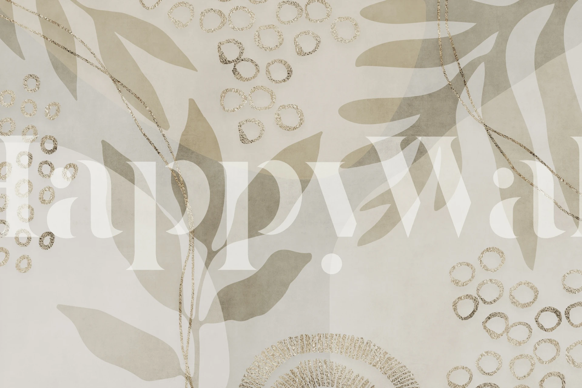 Natural Flow And Glamour Leave Shapes tapet