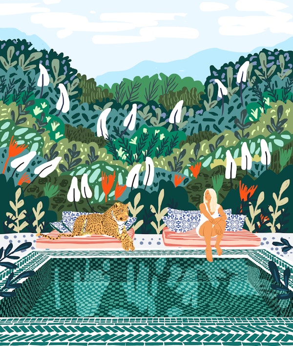 Chilling || With My Leopard By the Pool