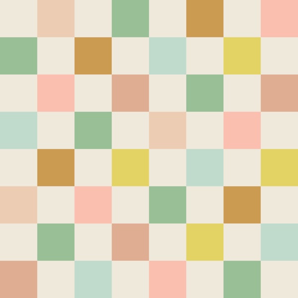 Pastel Checks Cactus Dream