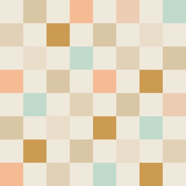 Pastel Checks Peach Sorbet