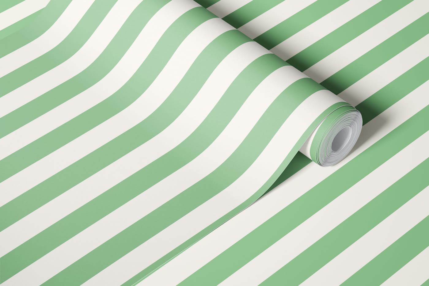 Vertical Stripes Poolside Mint wallpaper roll