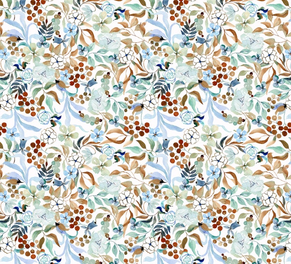 Blue Breeze Watercolor Charm