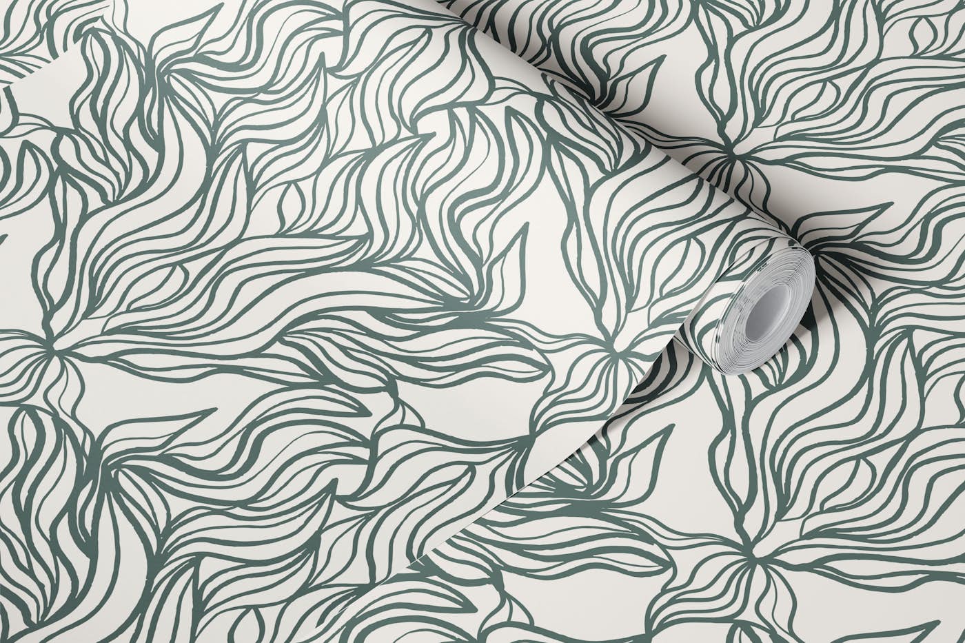 Floral Leaf Cascade wallpaper roll