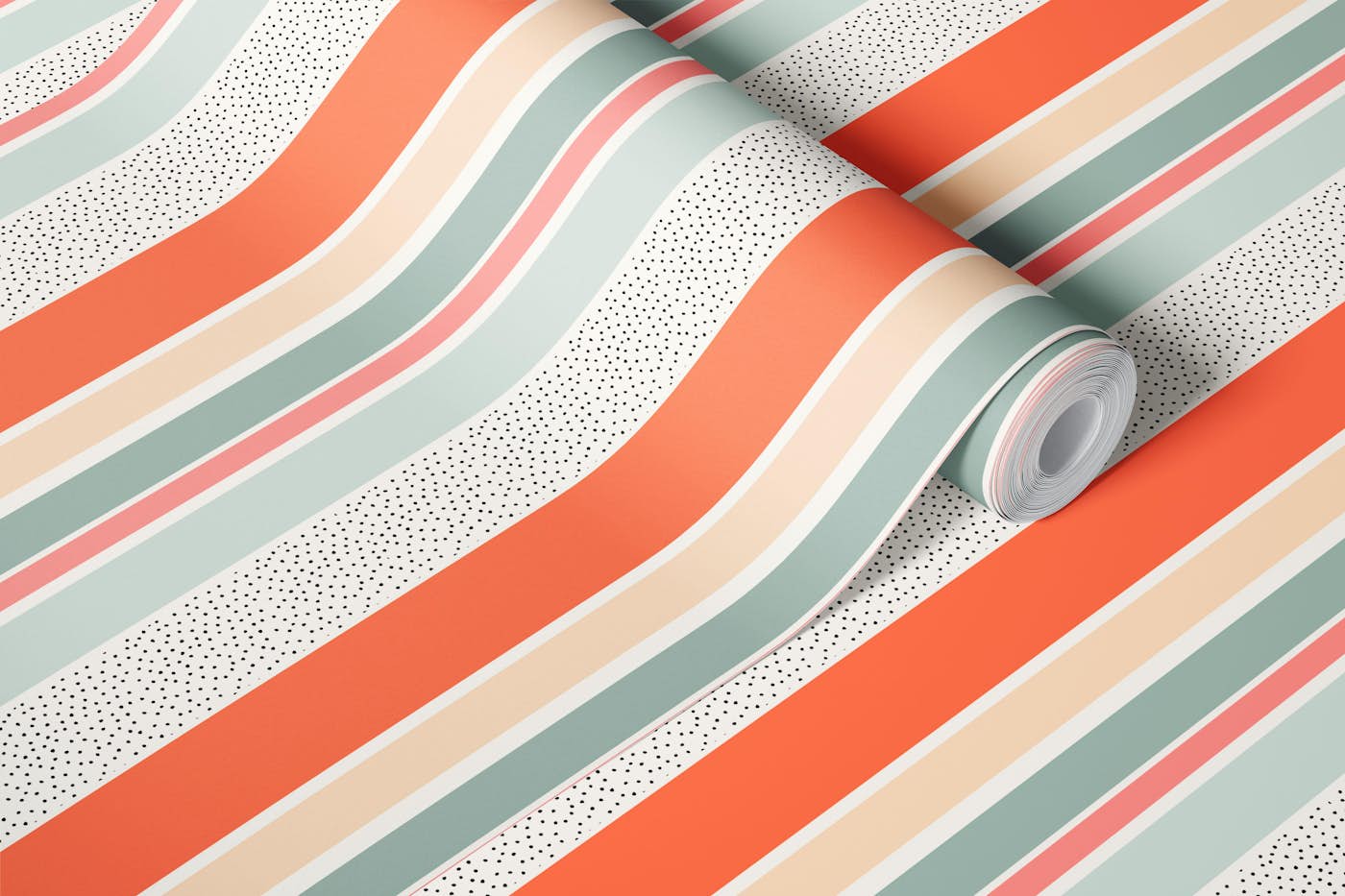 Retro Striped Delight wallpaper roll