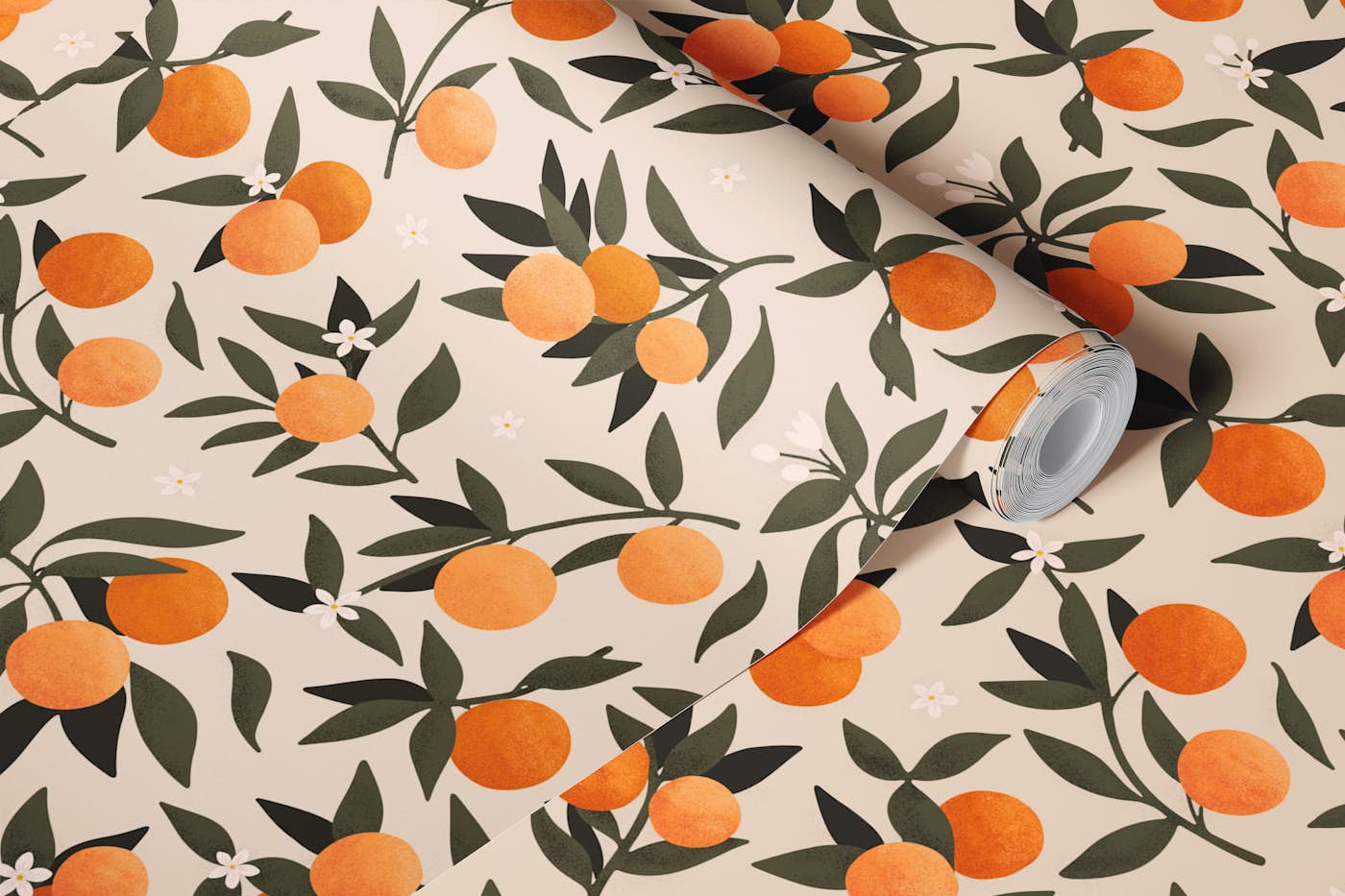 Orange Blossom XL - Linen Tint wallpaper roll