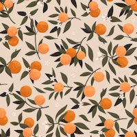 Orange Blossom XL - Linen Tint papiers peint