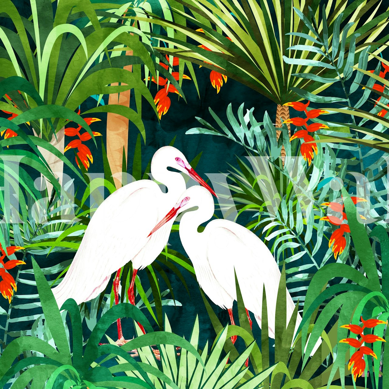 To Me You're The Perfect Heron wallpaper in a room