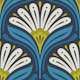 Art Deco Daisy Bloom in Blue Green - S
