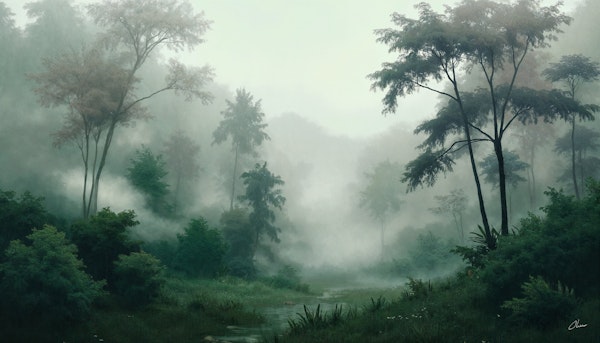 Mystical Woodland Scene