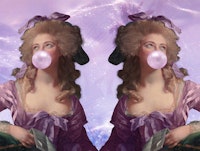 Whimsical Duchess in Lilac papel pintado