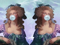 Vintage Bubblegum Duo papel pintado