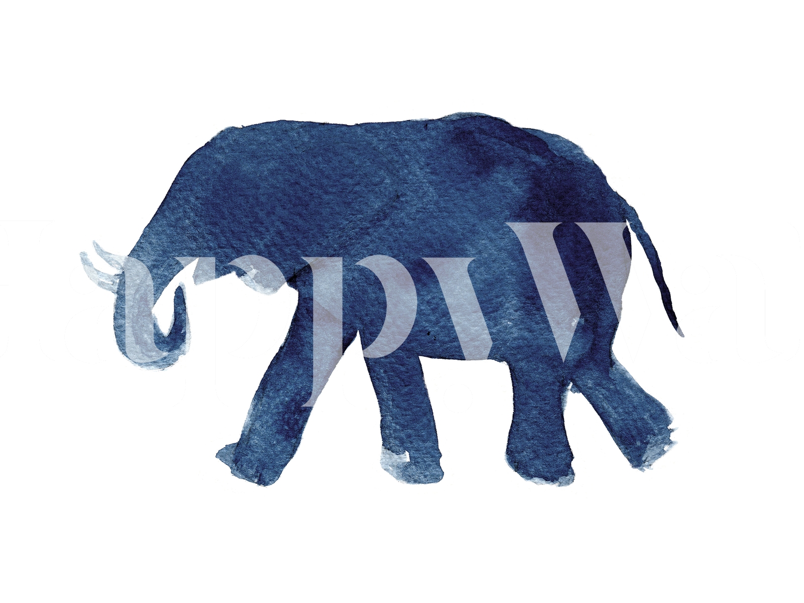 Elephant Wall Murals | Blue Elephant Wallpaper for Home