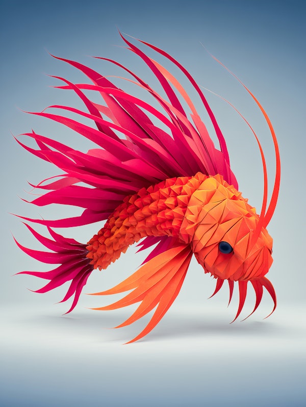 Vibrant Origami Fish