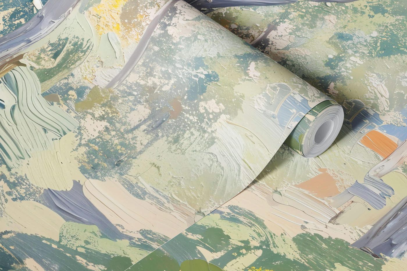 Sunlit Forest Path wallpaper roll