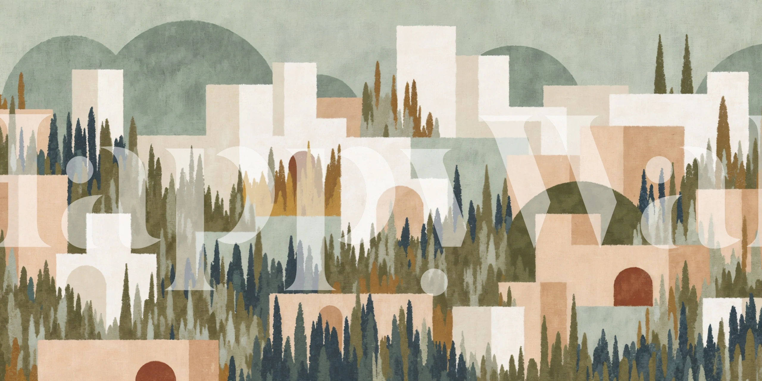 Architectural Jungle Oasis tapet i et rom