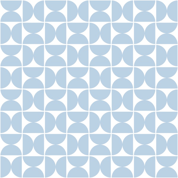 Semicircles - Air Blue and White - Small