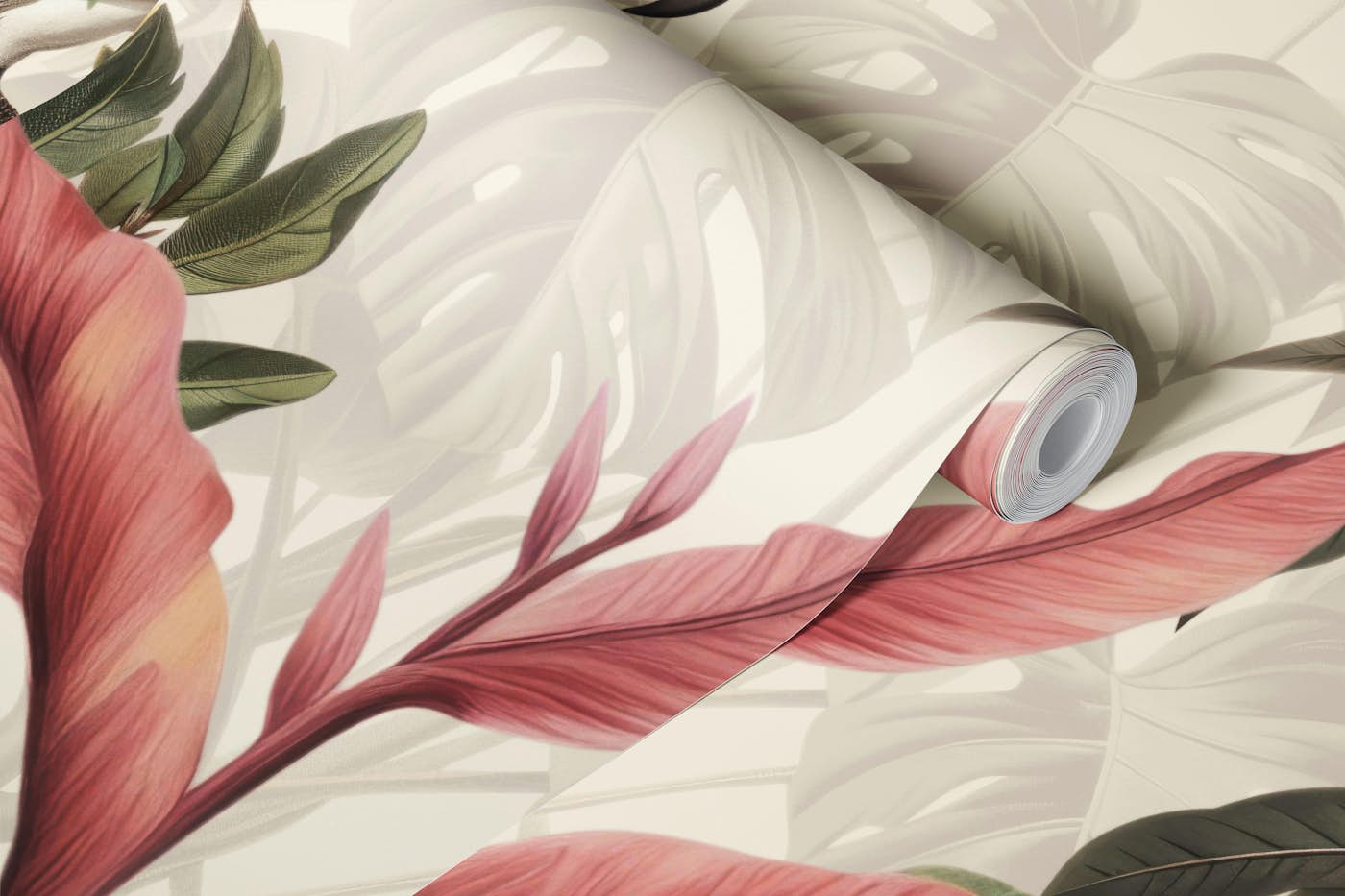 Tropical Cockatoo Birds Forgotten Paradise wallpaper roll