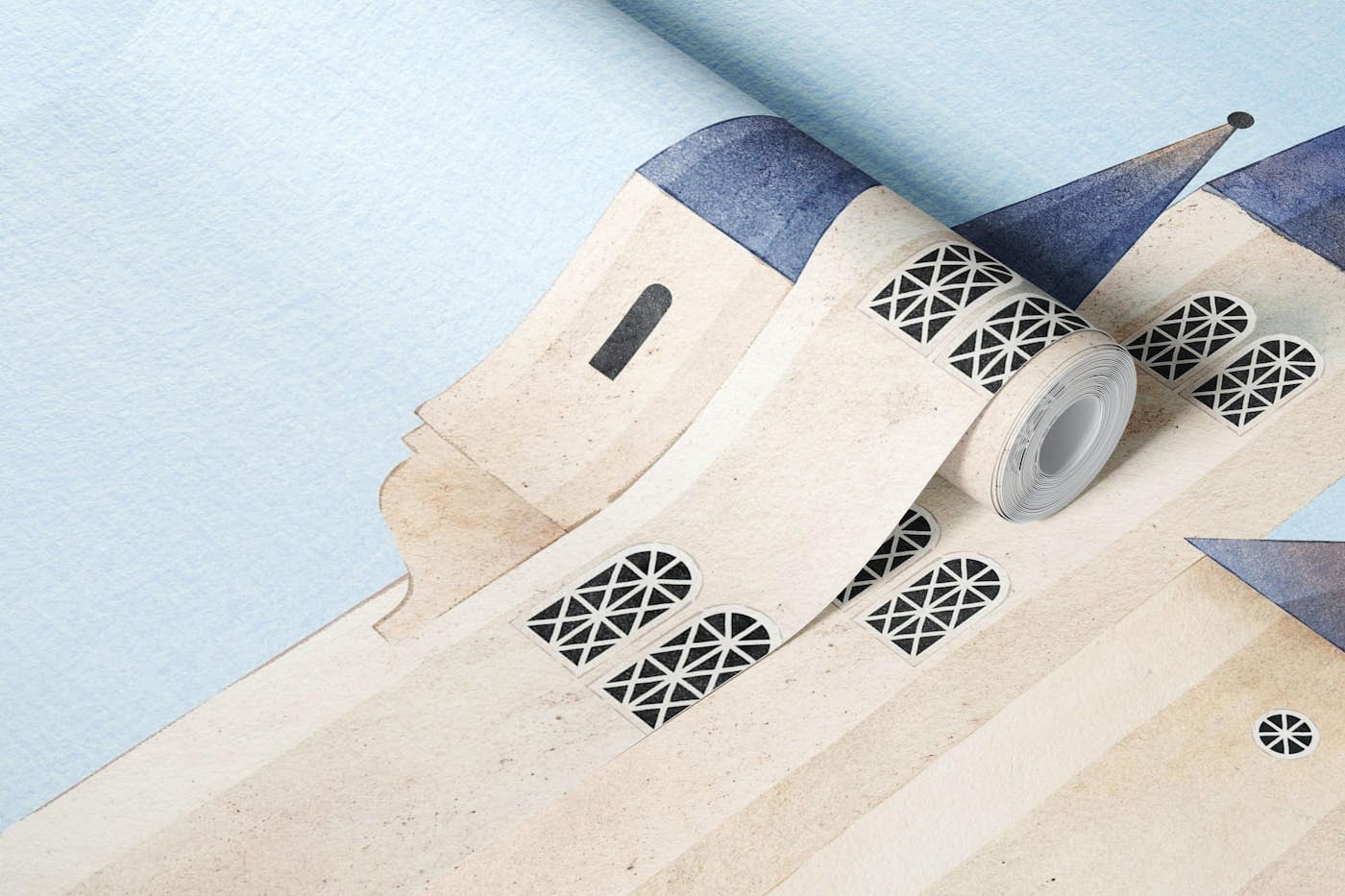 Fantasy Forest with Castle wallpaper roll