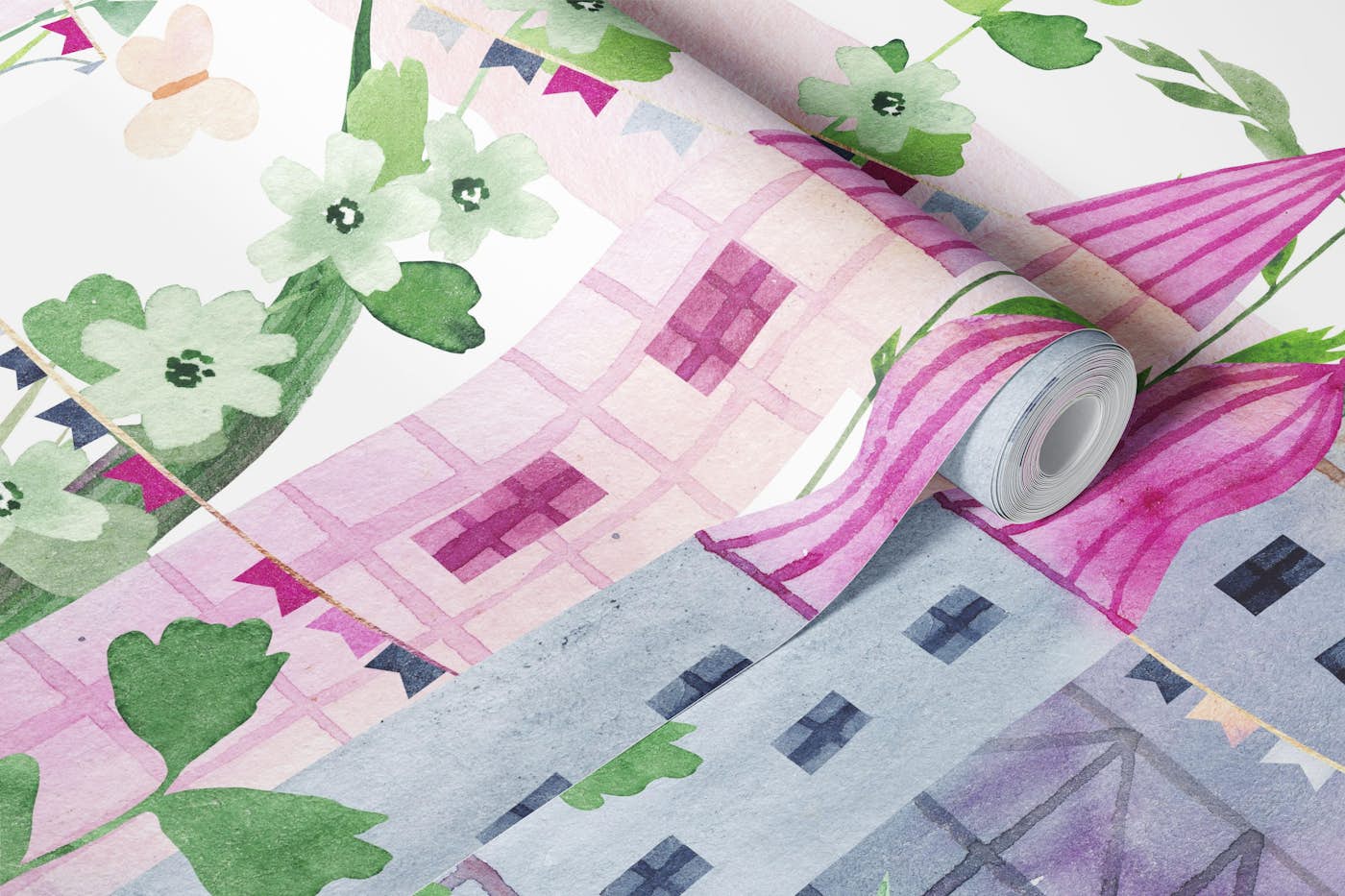 Colorful Fairy Realm wallpaper roll