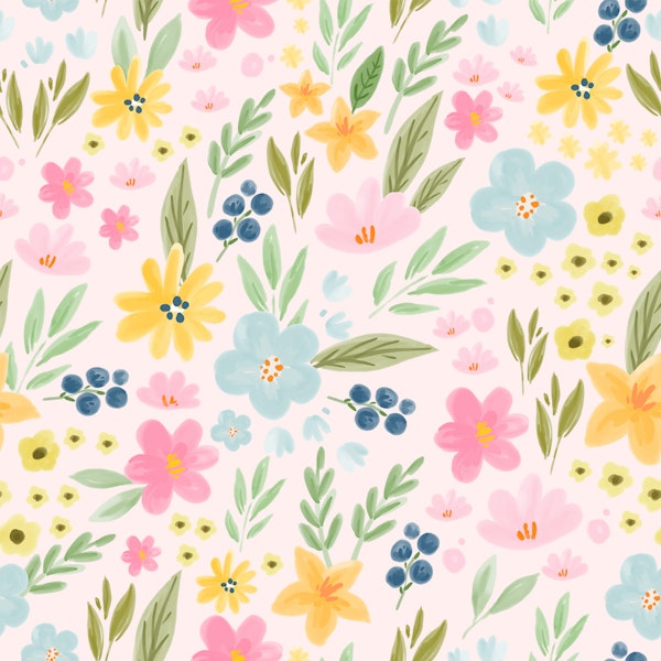 Whimsical Watercolor Blossoms