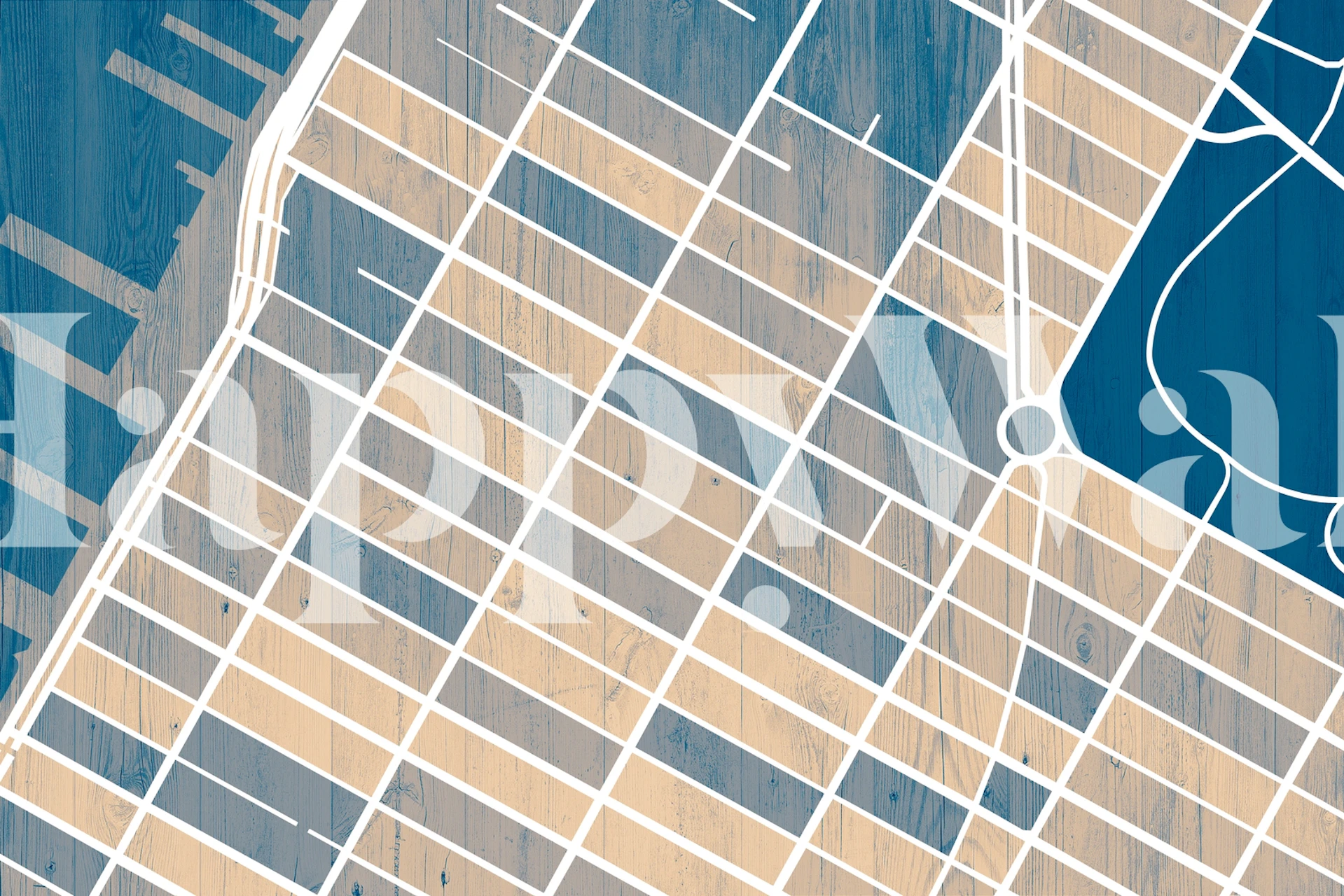 New York City map design on a wood background wallpaper