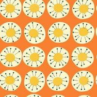 Atomic Starburst Mid Mod Graphic - Orange tapete