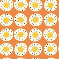 Atomic Starburst Mid Mod Graphic - Orange tapeta