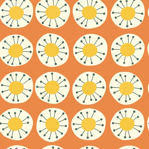 Atomic Starburst Mid Mod Graphic - Orange