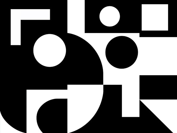 Geometric Black White Play