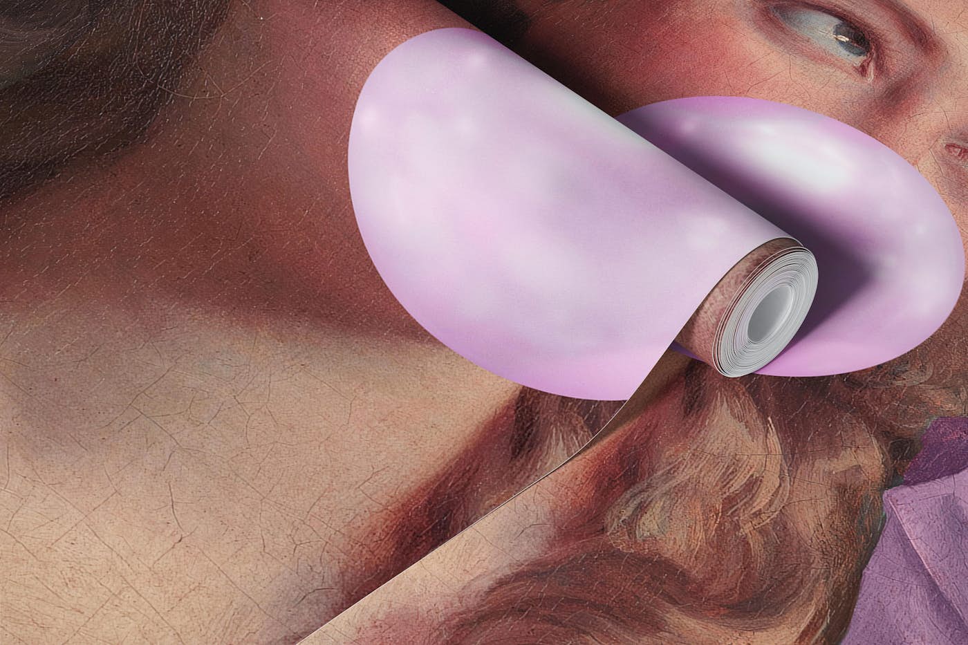 Classic Elegance Twist Bubble Gum Lady wallpaper roll