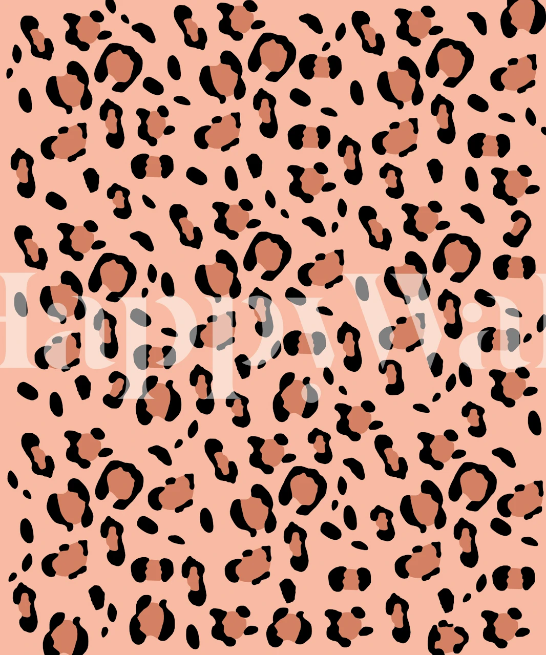 Leopard pattern wall mural with modern glam