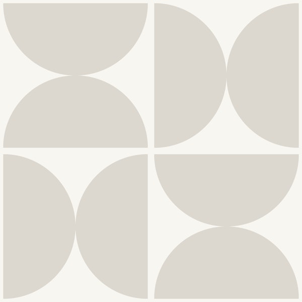 Semicircles - Warm Minimalist - Large