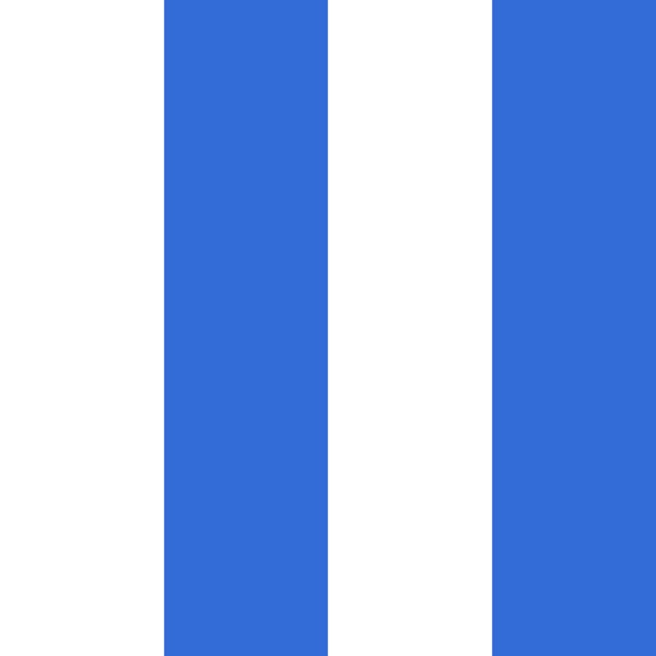 Bold vertical stripes blue white