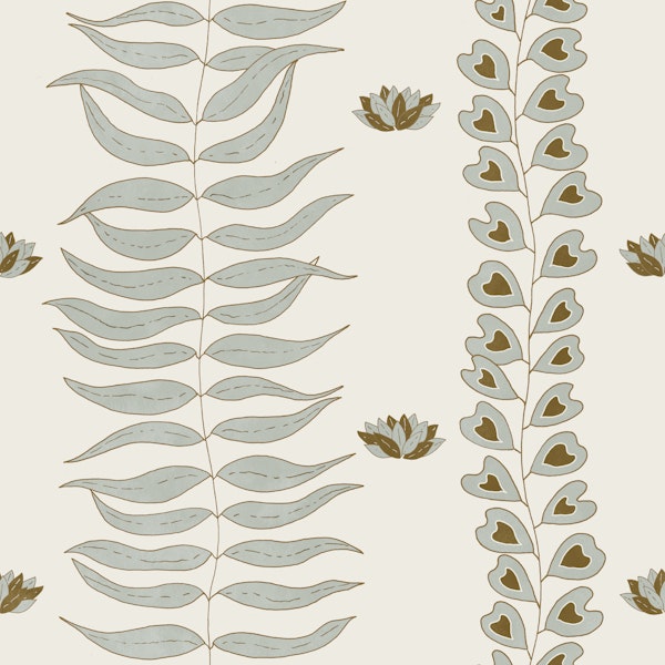 Colorful Folk Vines Neutral Tones