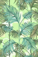 Palm Springs Flora green tapetit