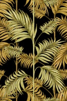 Palm Springs Flora Black gold ταπετσαρία