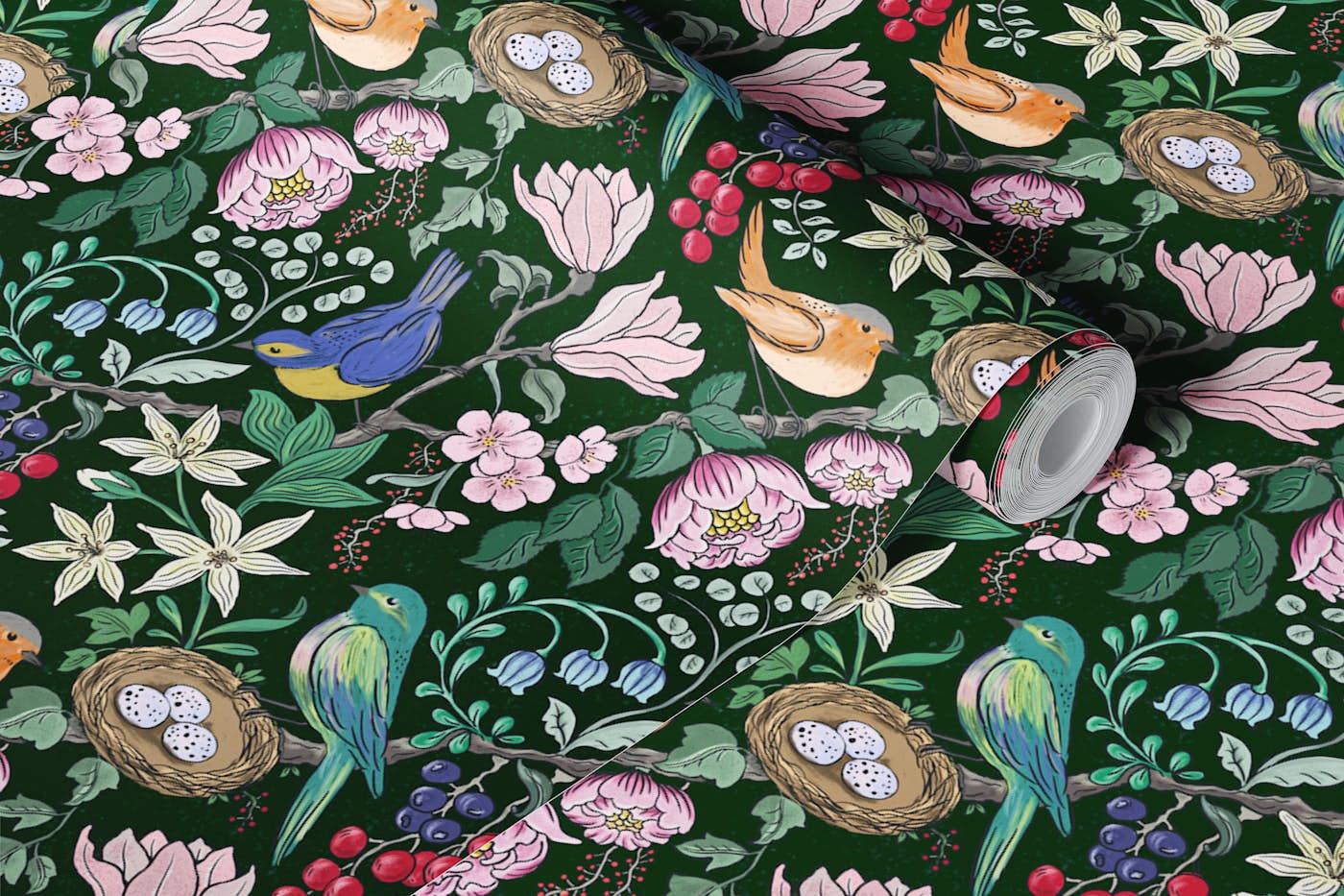 Garden of Birds Delight Small wallpaper roll
