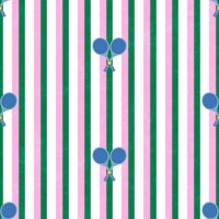 Stylish Tennis Rackets on Textured Stripes L wallpaper