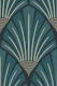 art deco scallops - teal