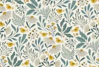boho garden - green and yellow tapete