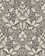 boho forest damask - monochrome taupe grey