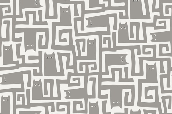 cats maze - taupe grey