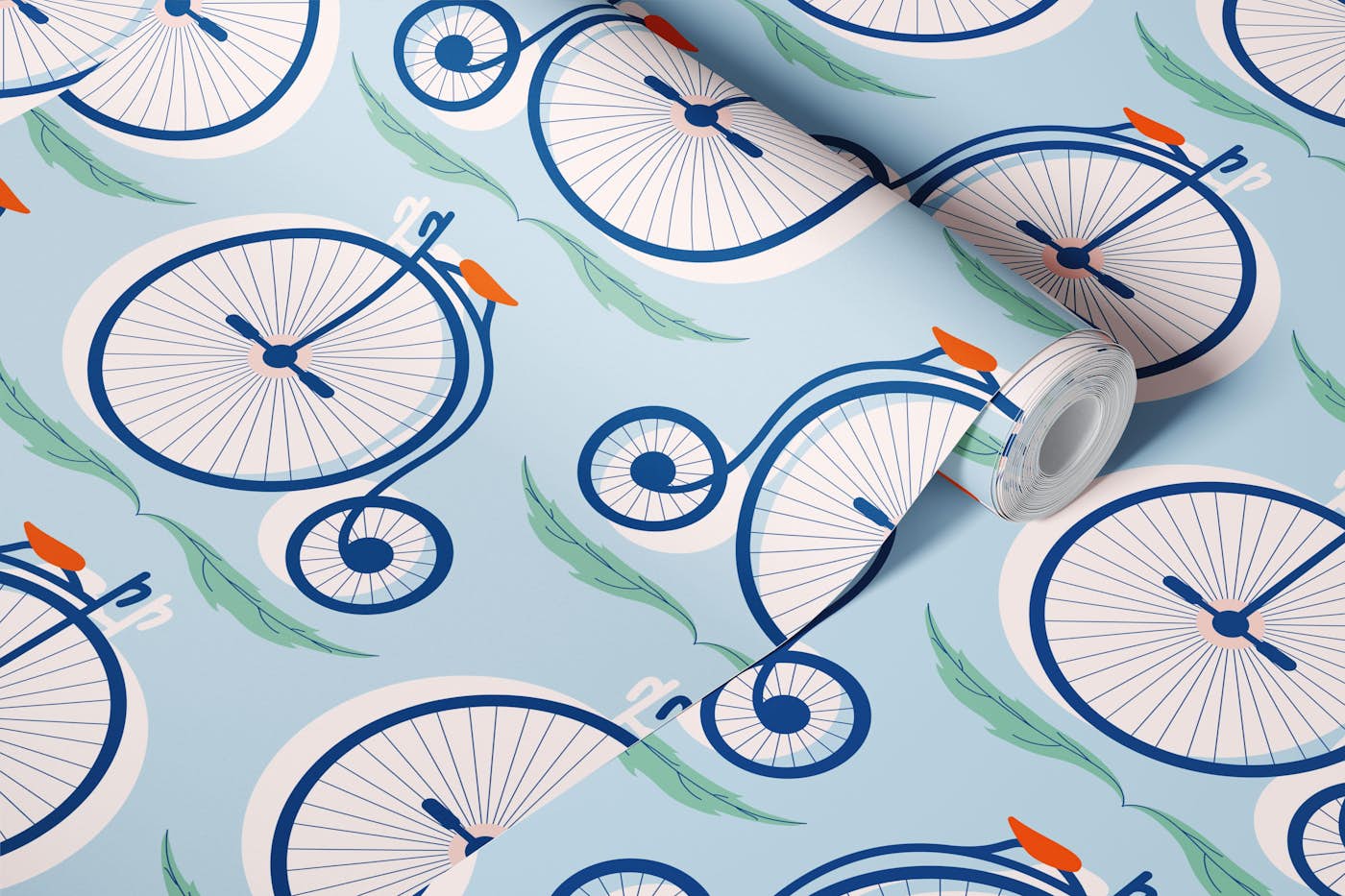 Penny-Farthing Nostalgia wallpaper roll