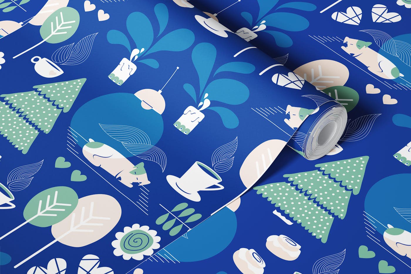Scandinavian Hygge Scene wallpaper roll